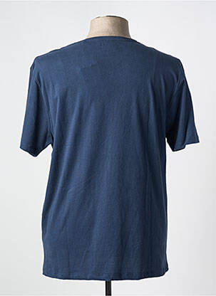 T-shirt coupe cintrée manches courtes bleu OAKS VALLEY homme