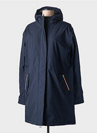 Parka sans repassage a capuche bleu HUBLOT homme