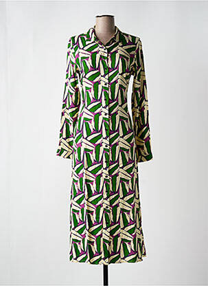Robe longue manches longues manches longues vert COMPAÑIA FANTASTICA femme