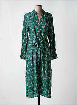 Robe longue manches longues manches longues vert COMPAÑIA FANTASTICA femme