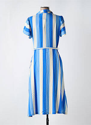 Robe mi-longue manches courtes manches courtes bleu COMPAÑIA FANTASTICA femme