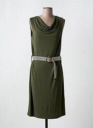 Robe mi-longue sans manche sans manche vert QUATRE VINGT JOURS femme
