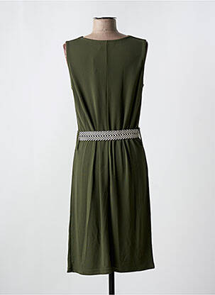Robe mi-longue sans manche sans manche vert QUATRE VINGT JOURS femme