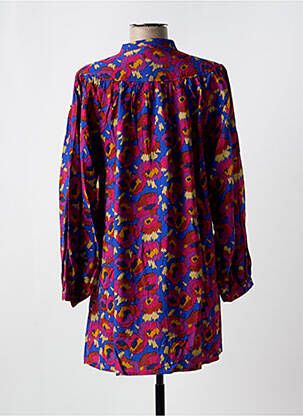 Robe courte coupe évasée manches longues bleu COMPAÑIA FANTASTICA femme