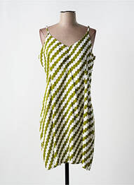Robe mi-longue tissage crêpe fines bretelles vert COMPAÑIA FANTASTICA femme