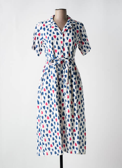 Robe mi-longue blanc COMPAÑIA FANTASTICA pour femme