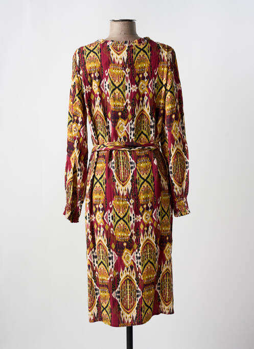 Robe mi-longue jaune IVY BEAU pour femme