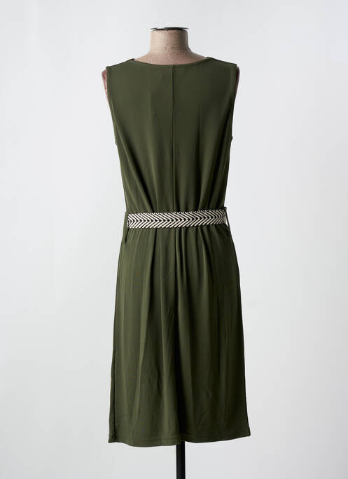 Robe mi-longue vert QUATRE VINGT JOURS pour femme