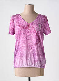 T-shirt sérigraphie floquée manches courtes violet STREET ONE femme