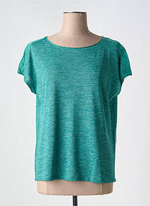 T-shirt coupe droite manches courtes vert STREET ONE femme