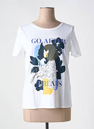 T-shirt sérigraphie floquée manches courtes blanc STREET ONE femme
