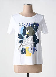 T-shirt sérigraphie floquée manches courtes blanc STREET ONE femme