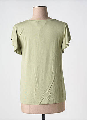 T-shirt col v manches courtes vert IVY BEAU femme