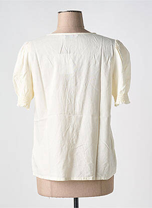 Blouse tissage popeline manches courtes blanc COMPAÑIA FANTASTICA femme