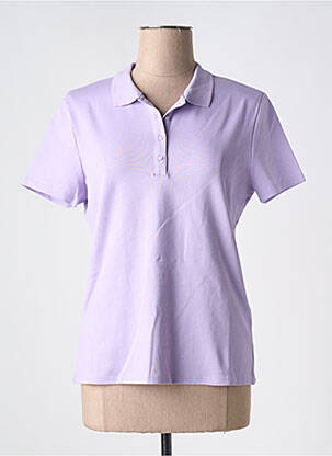 Polo stretch manches courtes violet STREET ONE femme