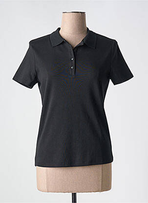 Polo stretch manches courtes noir STREET ONE femme