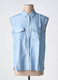 Chemisier manches courtes manches courtes bleu IVY BEAU femme