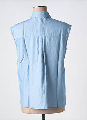 Chemisier manches courtes manches courtes bleu IVY BEAU femme