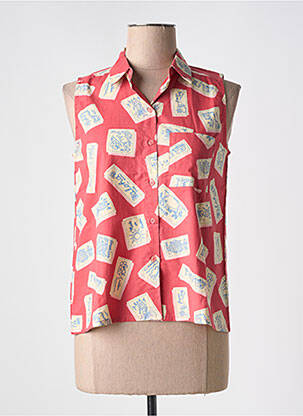 Chemisier manches courtes manches courtes rouge COMPAÑIA FANTASTICA femme