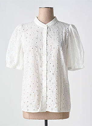 Chemisier manches courtes manches courtes blanc IVY BEAU femme
