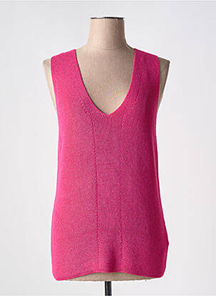 Débardeur col v sans manche rose STREET ONE femme