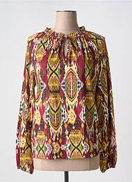 Blouse imprimé fantaisie manches longues jaune IVY BEAU femme