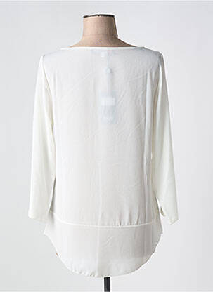 Tunique manches longues tissage crêpe blanc QUATRE VINGT JOURS femme
