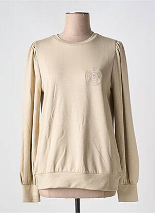 Pull stretch manches longues beige IVY BEAU femme