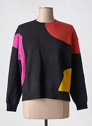 Pull coupe droite manches longues noir COMPAÑIA FANTASTICA femme