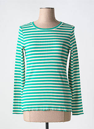 Pull coupe cintrée manches longues vert STREET ONE femme
