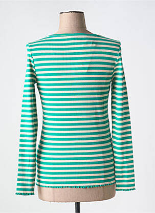Pull coupe cintrée manches longues vert STREET ONE femme