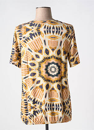 T-shirt imprimé fantaisie manches courtes jaune IVY BEAU femme
