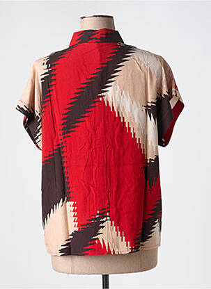 Chemisier manches courtes manches courtes rouge IVY BEAU femme