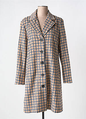 Manteau long coupe cintrée sans capuche marron IVY BEAU femme