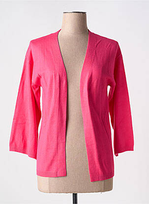 Gilet manches longues manches 3/4 rose IVY BEAU femme