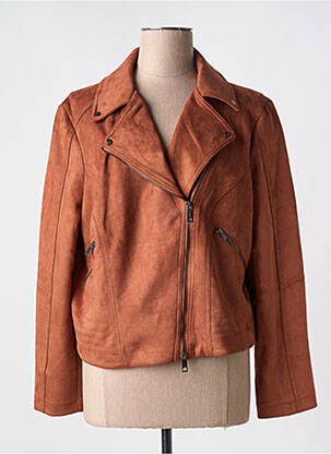 Veste casual tissage suedine orange STREET ONE femme