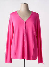 Gilet manches longues stretch rose QUATRE VINGT JOURS femme