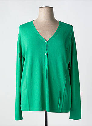 Gilet manches longues stretch vert QUATRE VINGT JOURS femme
