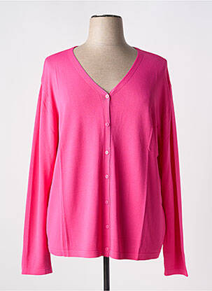 Gilet manches longues rose QUATRE VINGT JOURS pour femme