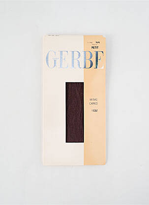 Chaussettes forme mi-bas marron GERBE femme