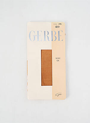 Chaussettes imprimé fantaisie marron GERBE femme