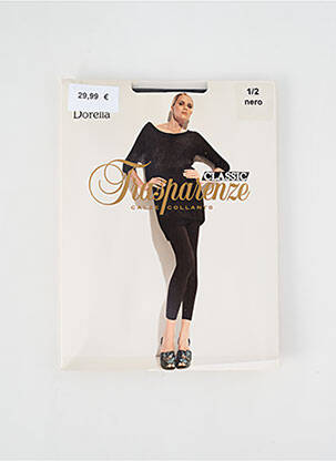 Legging noir TRASPARENZE pour femme