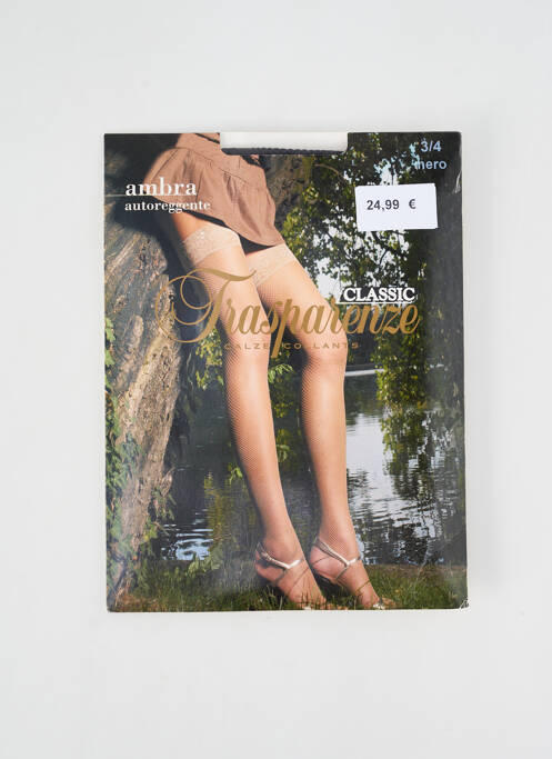 Bas noir TRASPARENZE pour femme