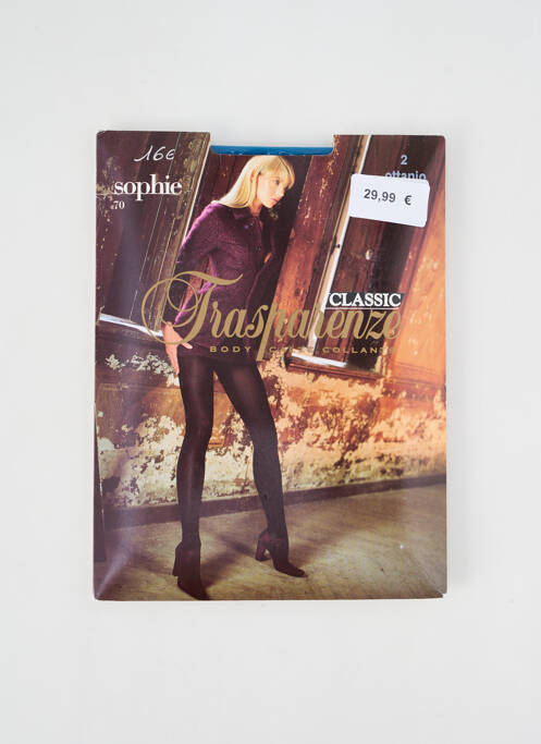 Collants bleu TRASPARENZE pour femme