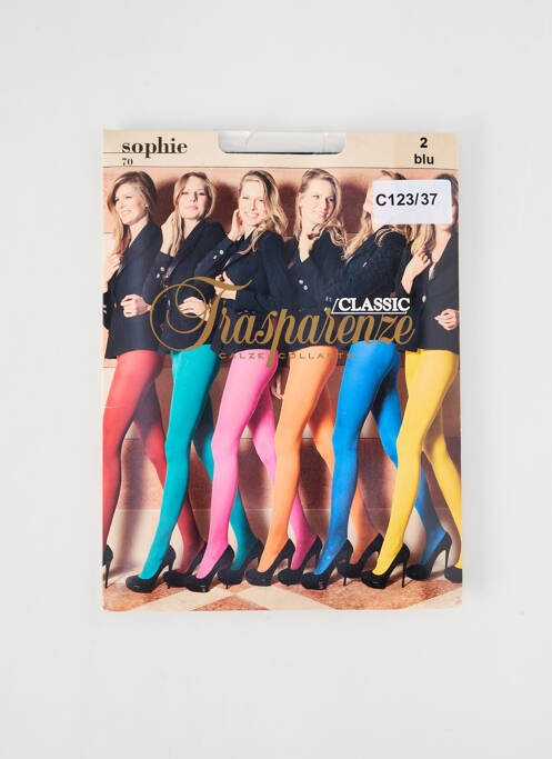 Collants bleu TRASPARENZE pour femme