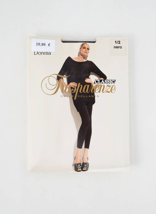 Legging noir TRASPARENZE pour femme