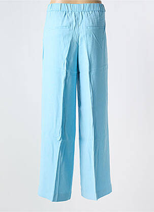 Pantalon large tissage crêpe taille haute bleu ESPRIT femme