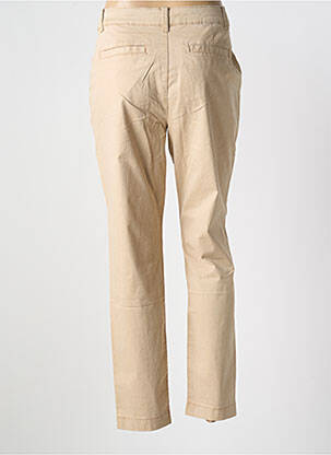 Pantalon chino tissage popeline taille normale beige ESPRIT femme