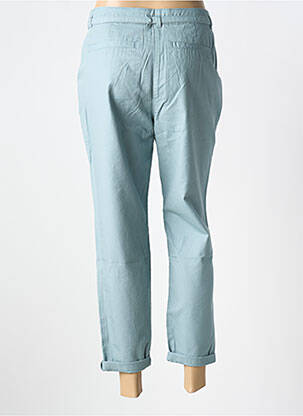 Pantalon chino tissage popeline taille haute bleu ESPRIT femme
