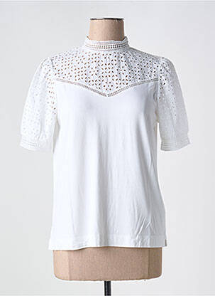 T-shirt stretch manches courtes blanc ESPRIT femme